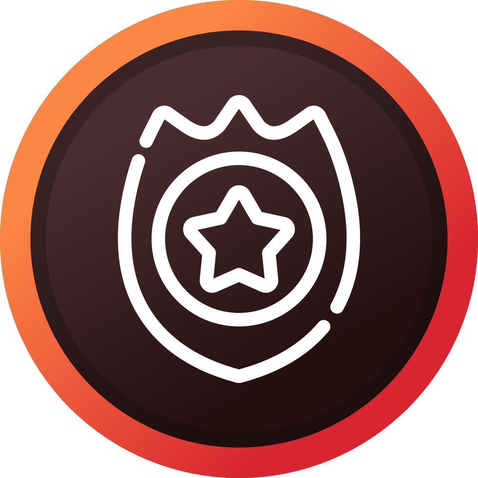 diseño de icono creativo de placa de policía vector