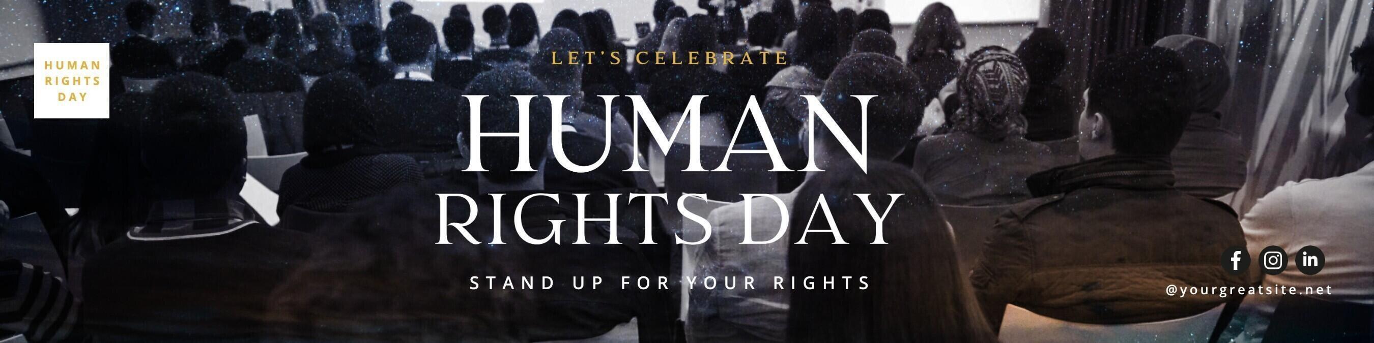 Human rights banner social media template