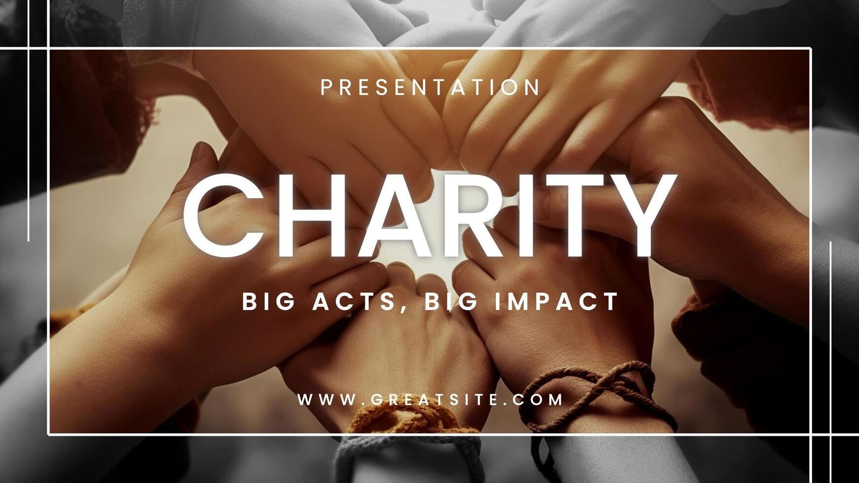 Blue Minimalist Charity Presentation template