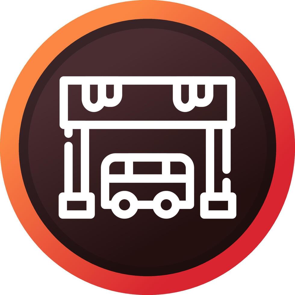 diseño de icono creativo de parada de autobús vector