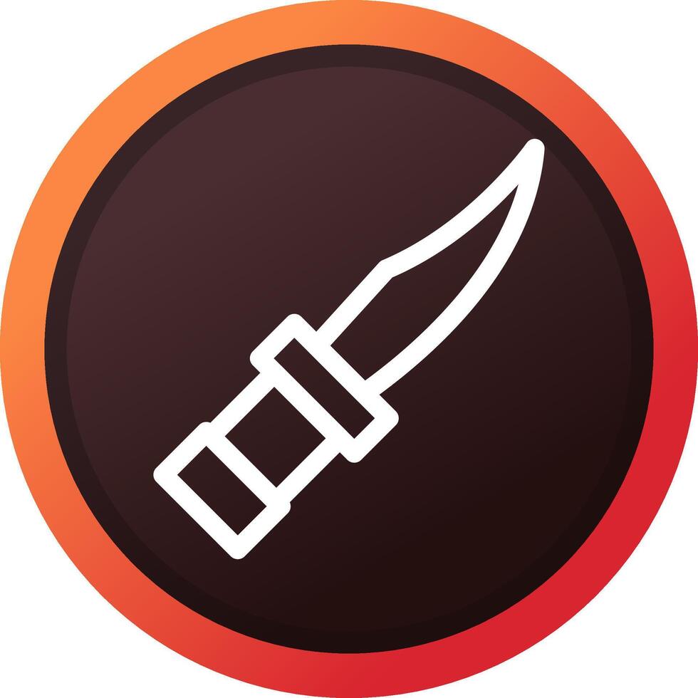 cuchillo de policía diseño de icono creativo vector