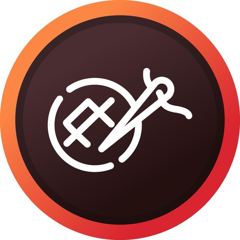Embroidery Creative Icon Design vector