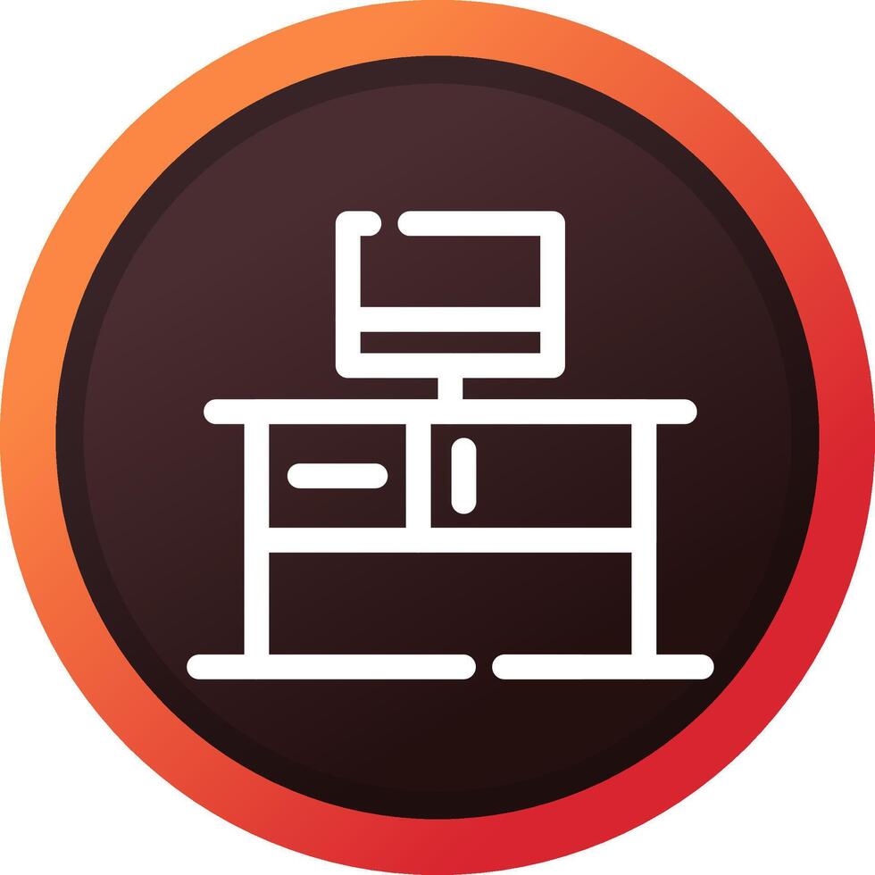 Office Desk Creative Icon Design vector