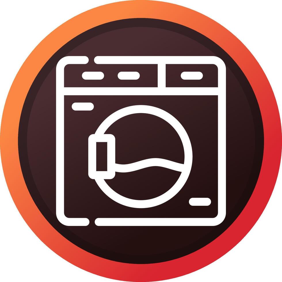 Washing Machine Creative Icon Design vector