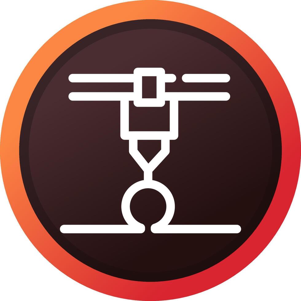 3d Printer Creative Icon Design vector