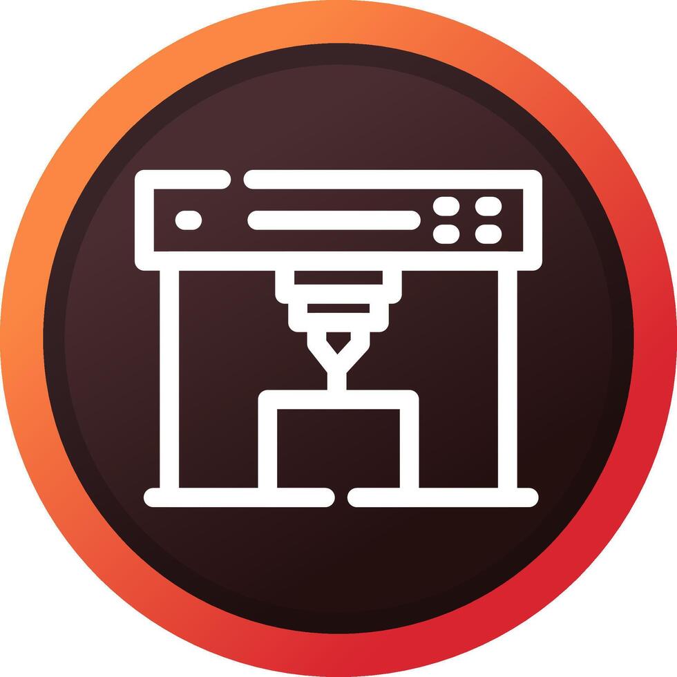 3d Printer Creative Icon Design vector