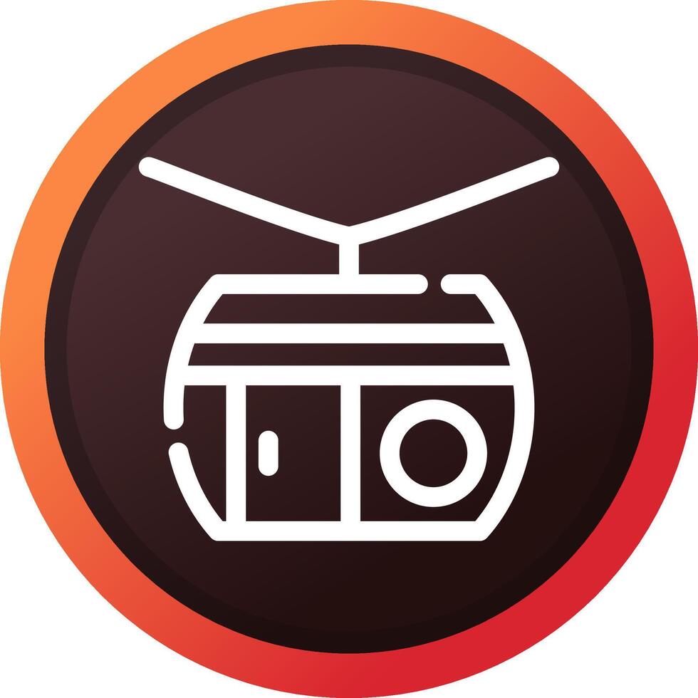 Cable Car Creative Icon Design vector