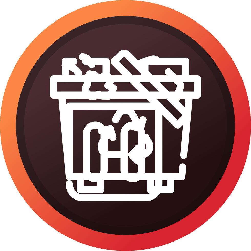 Throwing Trash Creative Icon Design vector