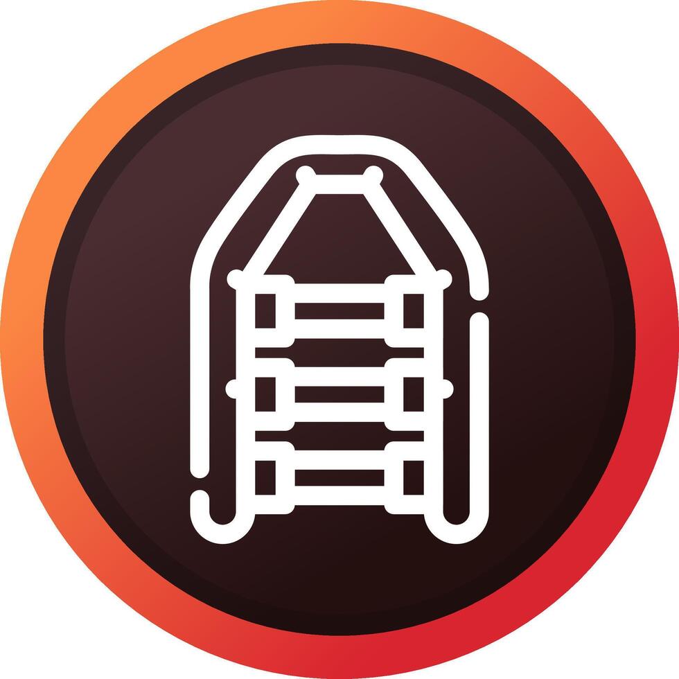 Inflatable Boat Creative Icon Design vector