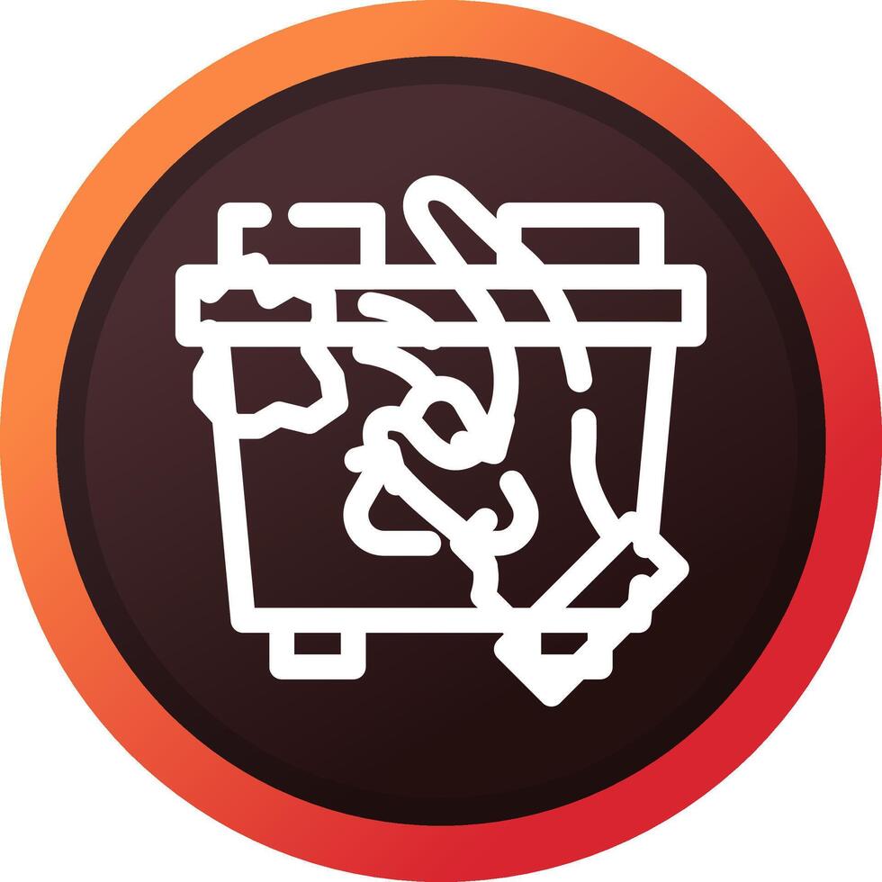 Throwing Trash Creative Icon Design vector