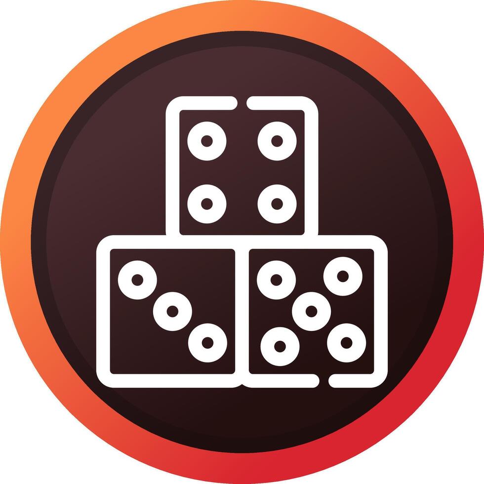 Domino Piece Creative Icon Design vector