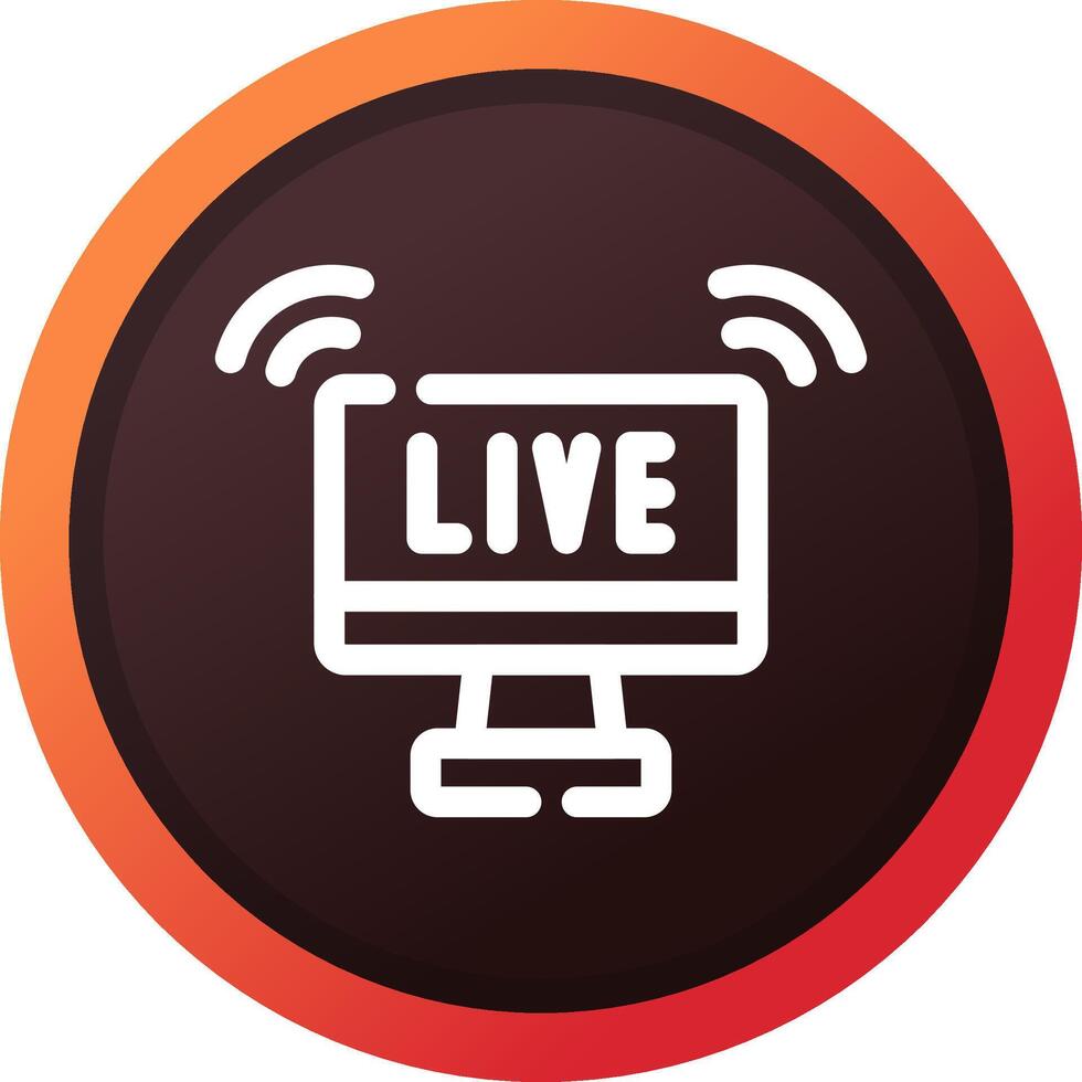 Live Streaming Creative Icon Design vector