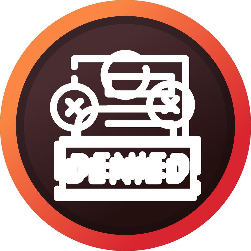 Denied Creative Icon Design vector