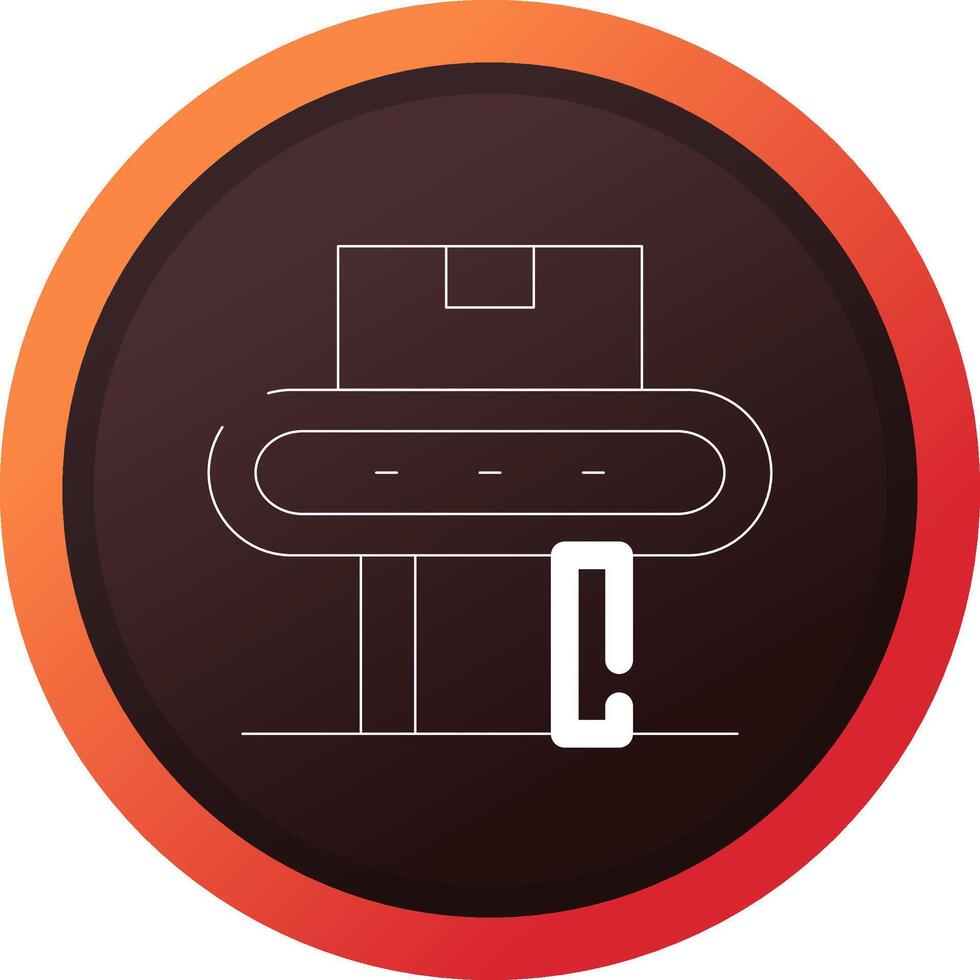 Conveyor Belt Creative Icon Design vector