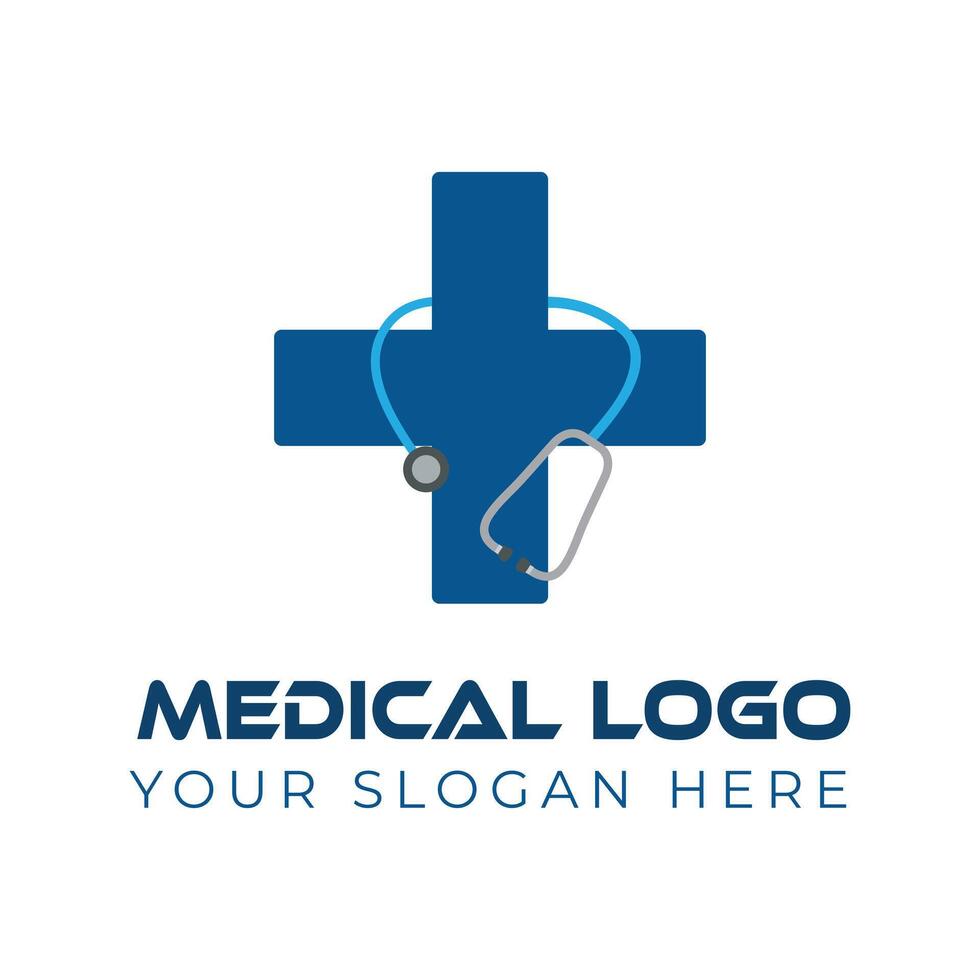 médico logo diseño vector modelo gratis