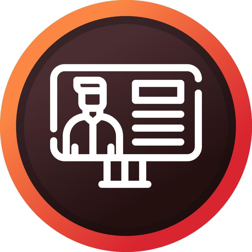 Online Lecture Creative Icon Design vector