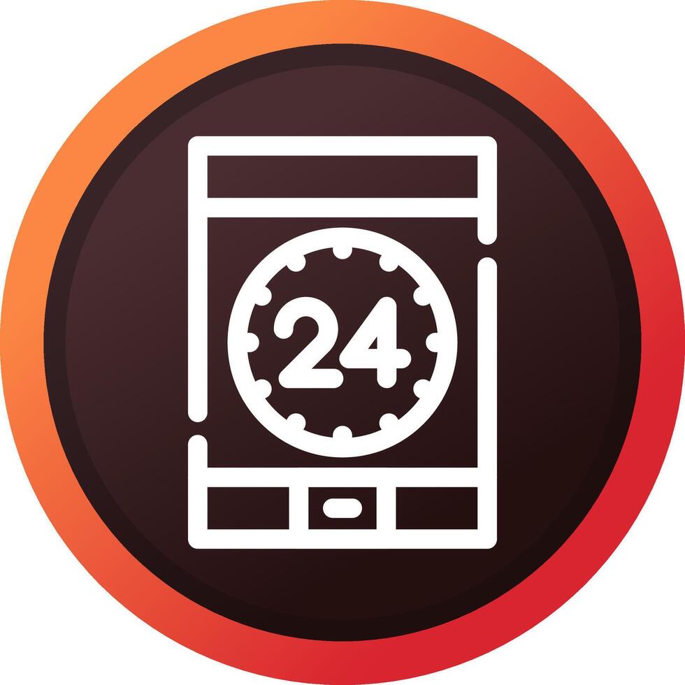 24 Hour Service Creative Icon Design vector