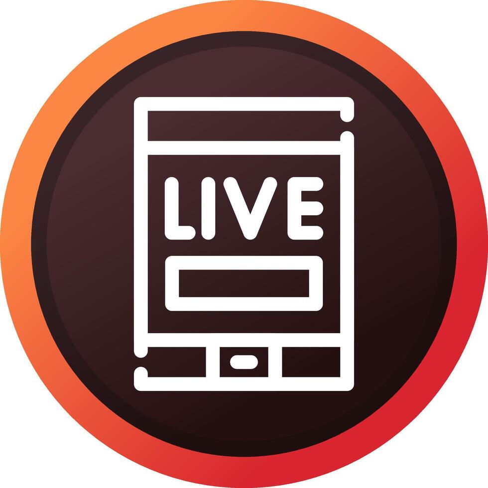 Live Stream Creative Icon Design vector