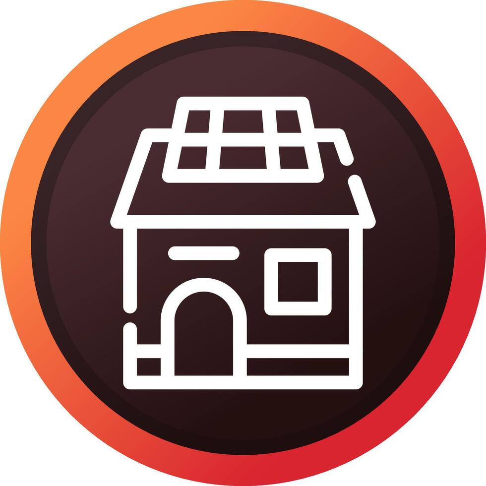 Solar House Creative Icon Design vector