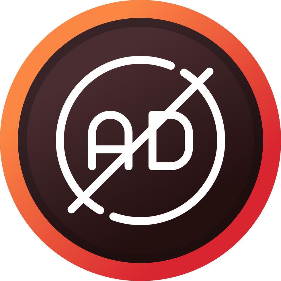 Ad Blocker Creative Icon Design vector