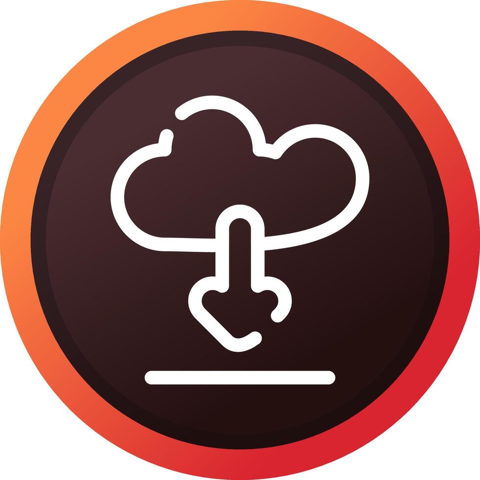Cloud Download Creative Icon Design vector