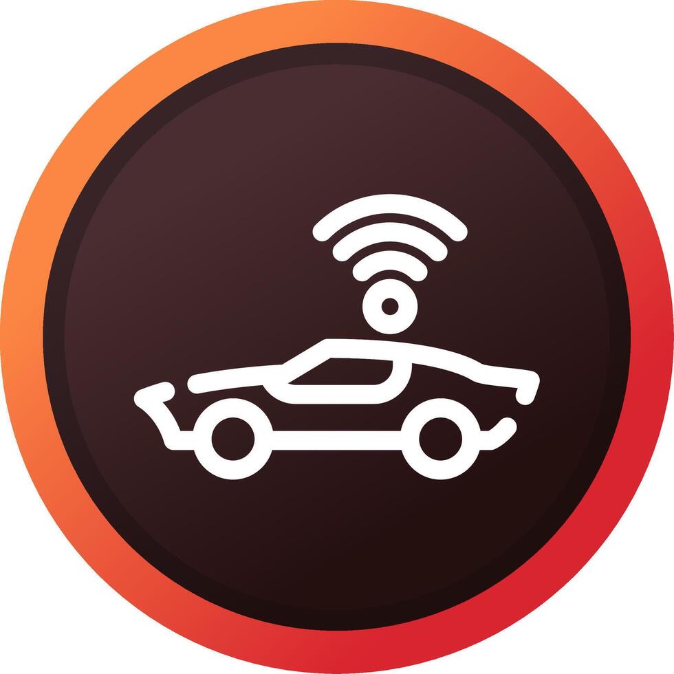 Self Driving Vehicle Creative Icon Design vector