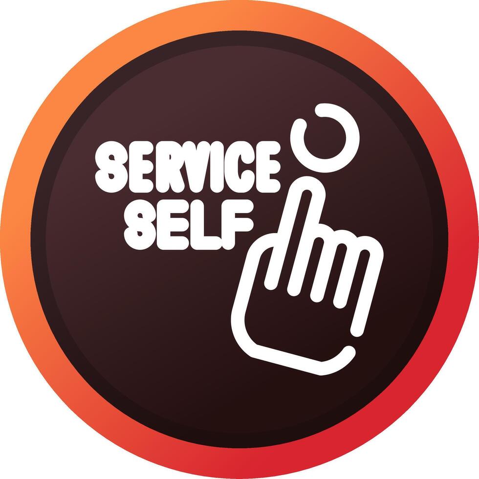 Self Service Creative Icon Design vector
