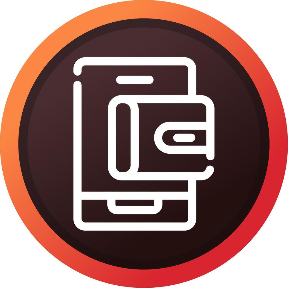 Mobile Wallet Creative Icon Design vector