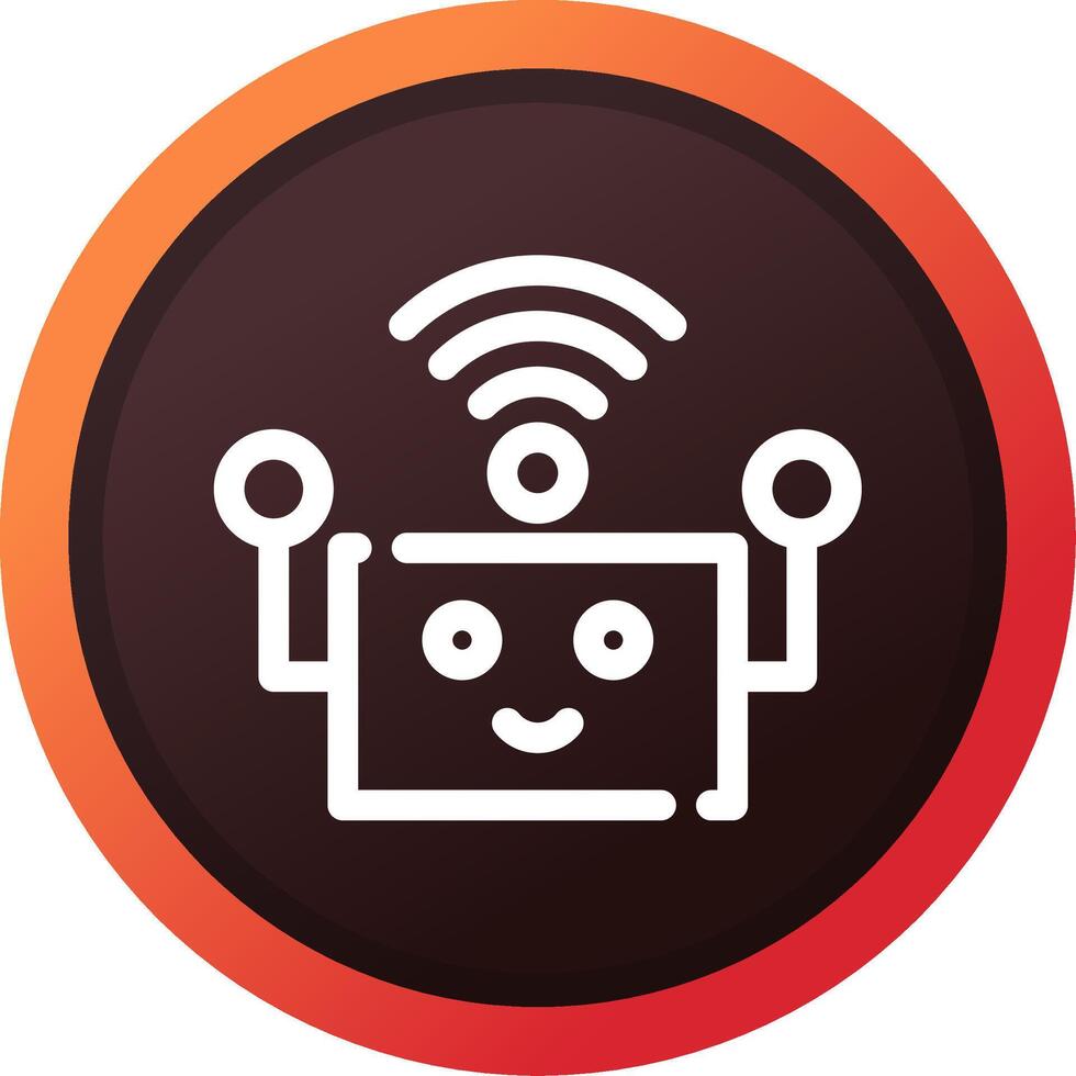 Robot Assistant Creative Icon Design vector