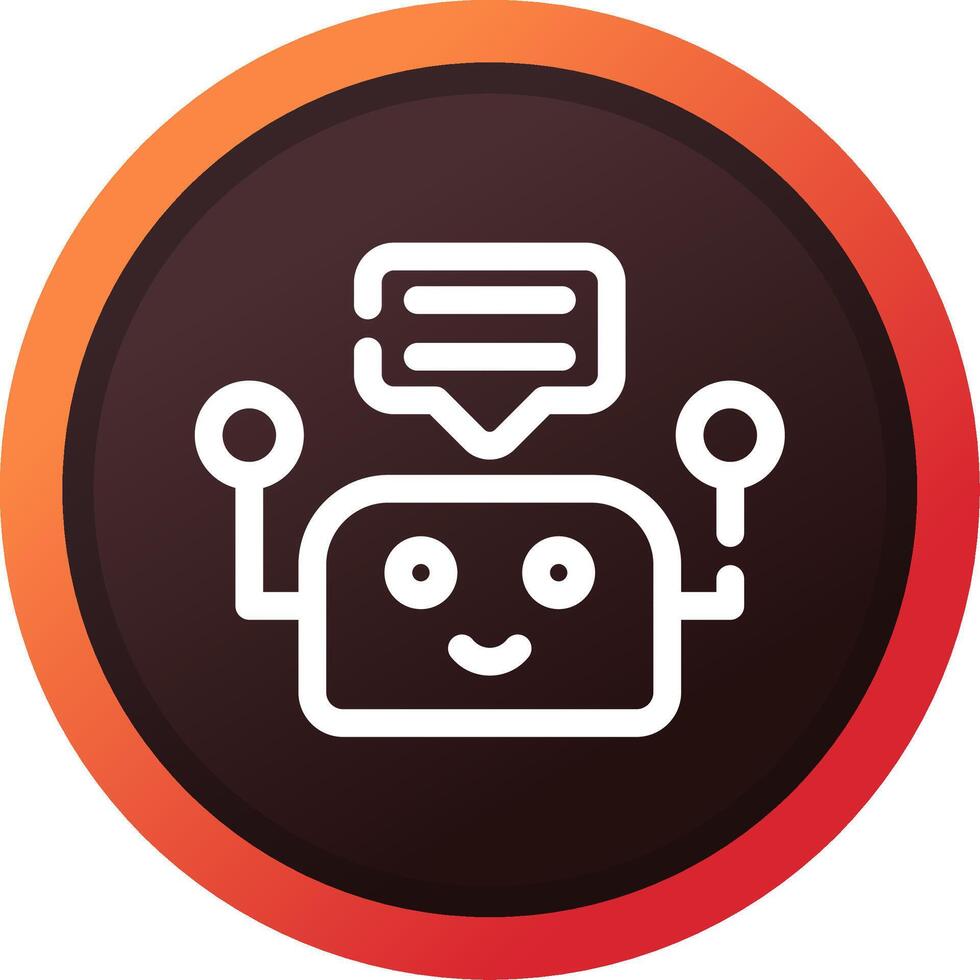 Chatbot Creative Icon Design vector