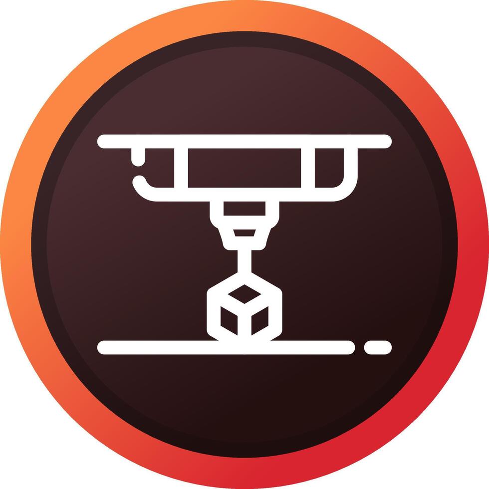 3D Printing Creative Icon Design vector
