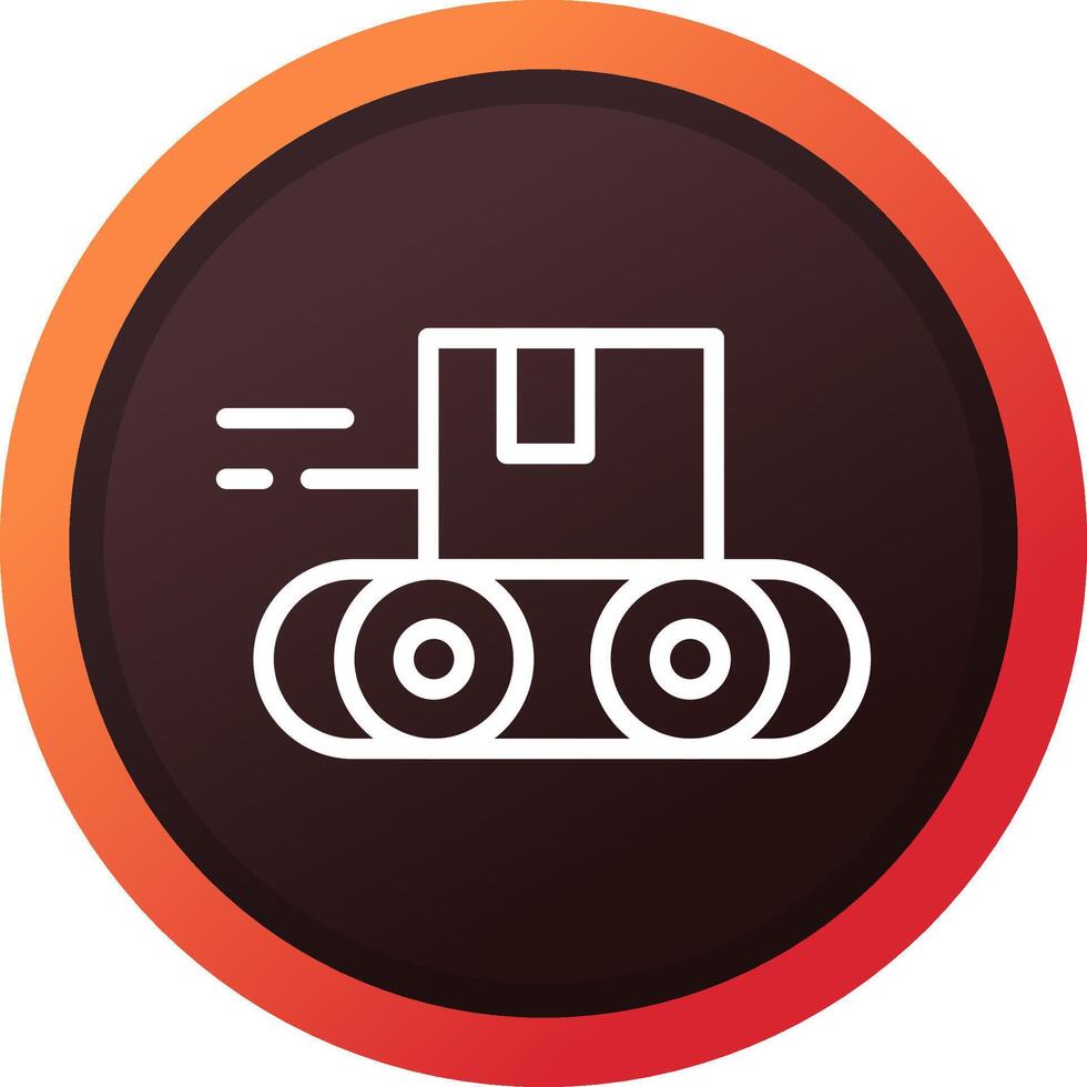 Conveyor Belt Creative Icon Design vector