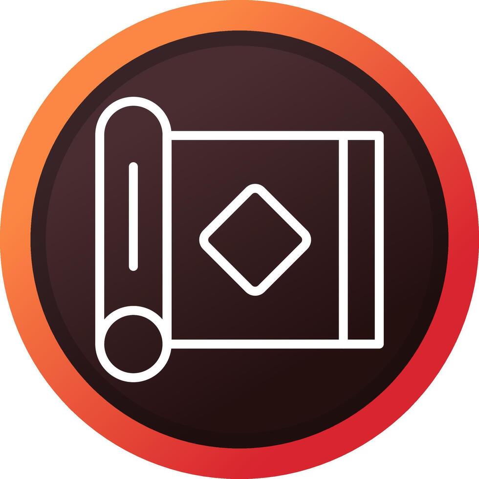 Yoga Mat Creative Icon Design vector