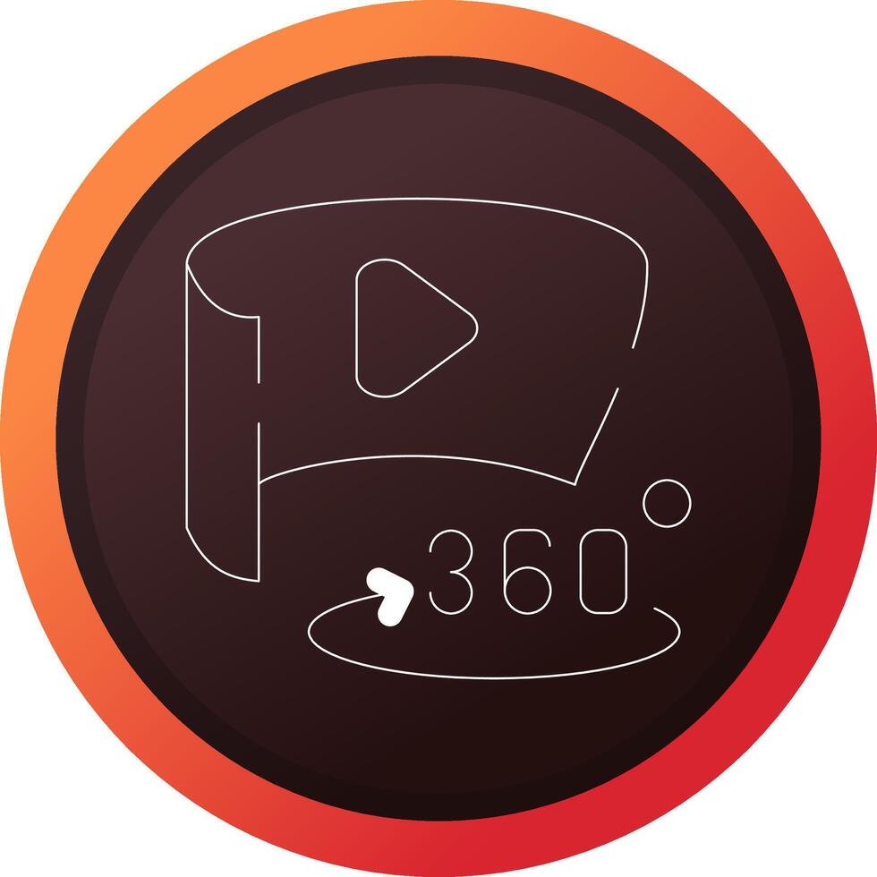 360 Degree Video Creative Icon Design vector