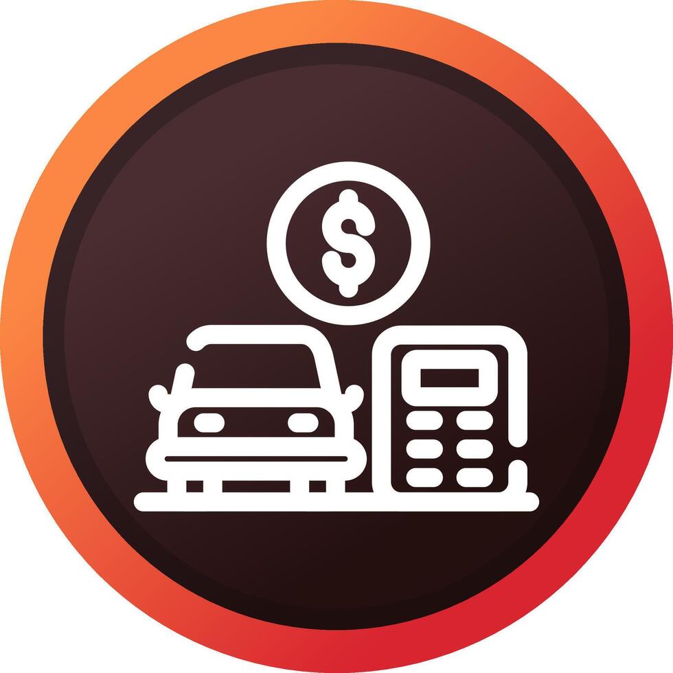 Car Loan Calculator Creative Icon Design vector