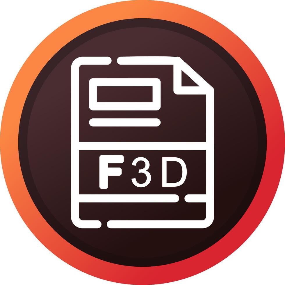 F3D Creative Icon Design vector