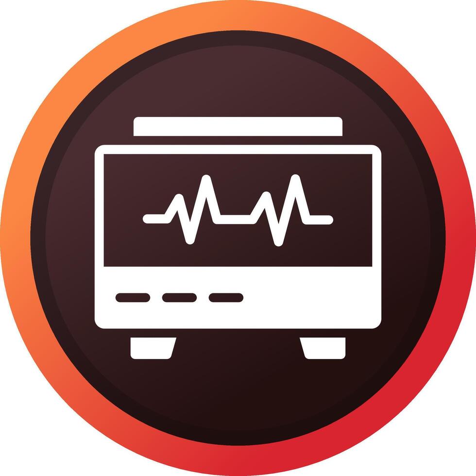 EKG Monitor Creative Icon Design vector