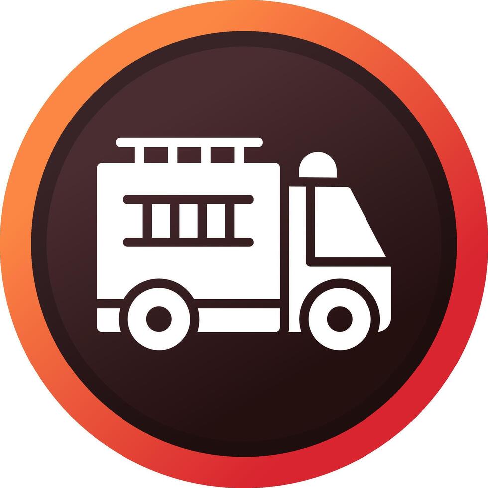 Firefighter Truck Creative Icon Design vector