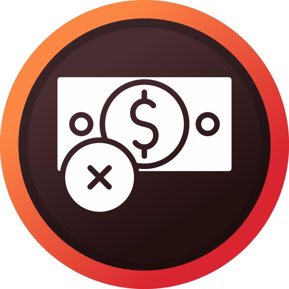 diseño de icono creativo sin dinero vector