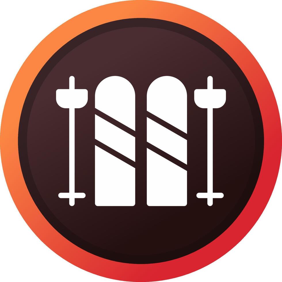 Skis Creative Icon Design vector