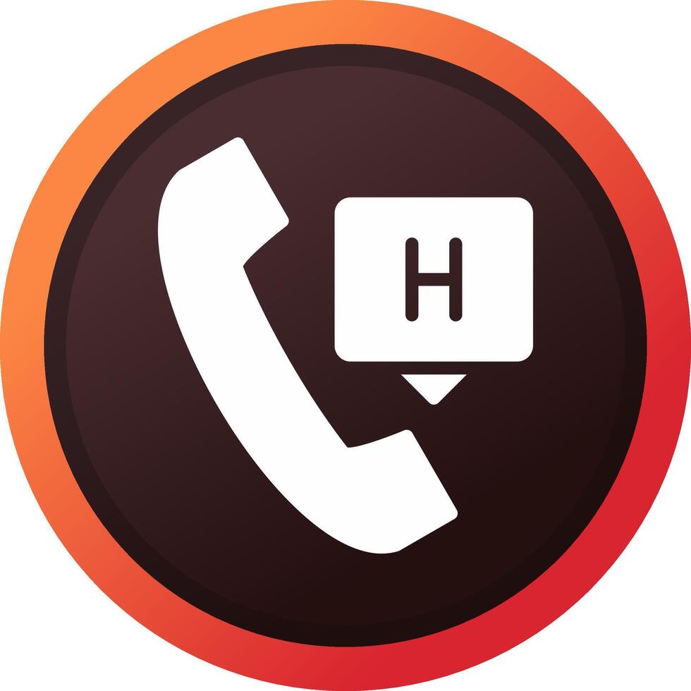 Emergency Call Creative Icon Design vector