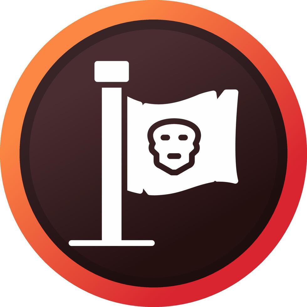 Pirates Flag Creative Icon Design vector