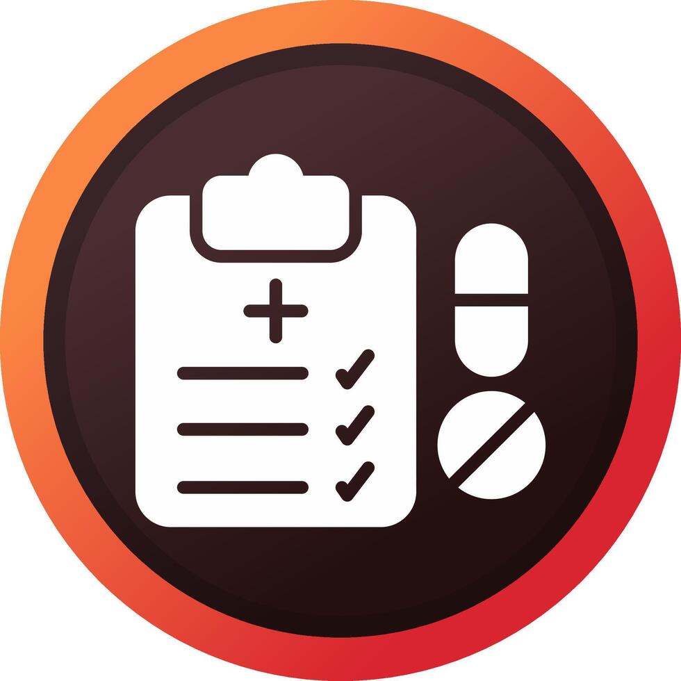 Medical Prescription Creative Icon Design vector