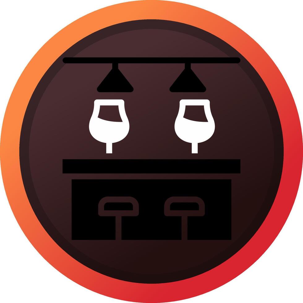 Bar Counter Creative Icon Design vector