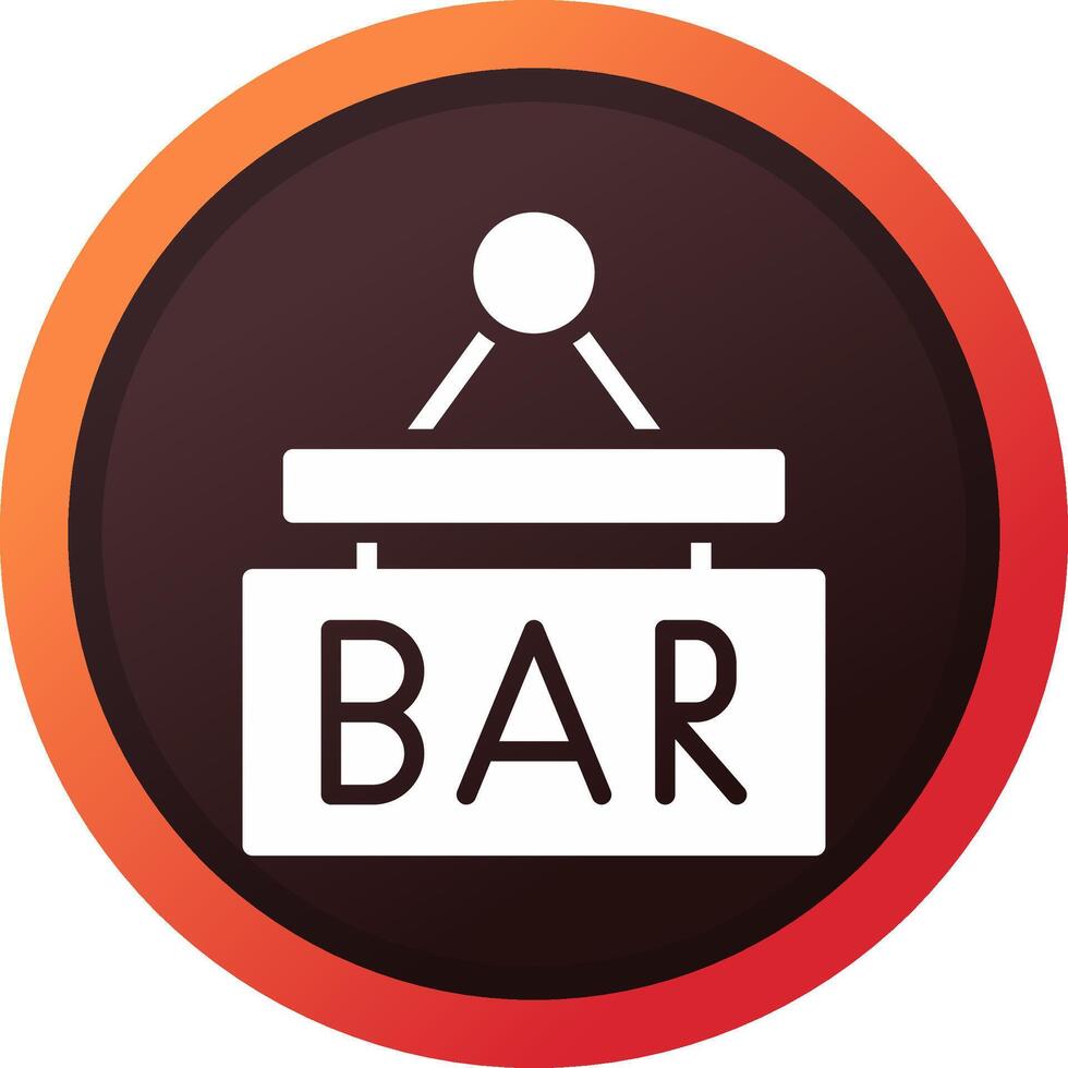 Bar Sign Board Creative Icon Design vector