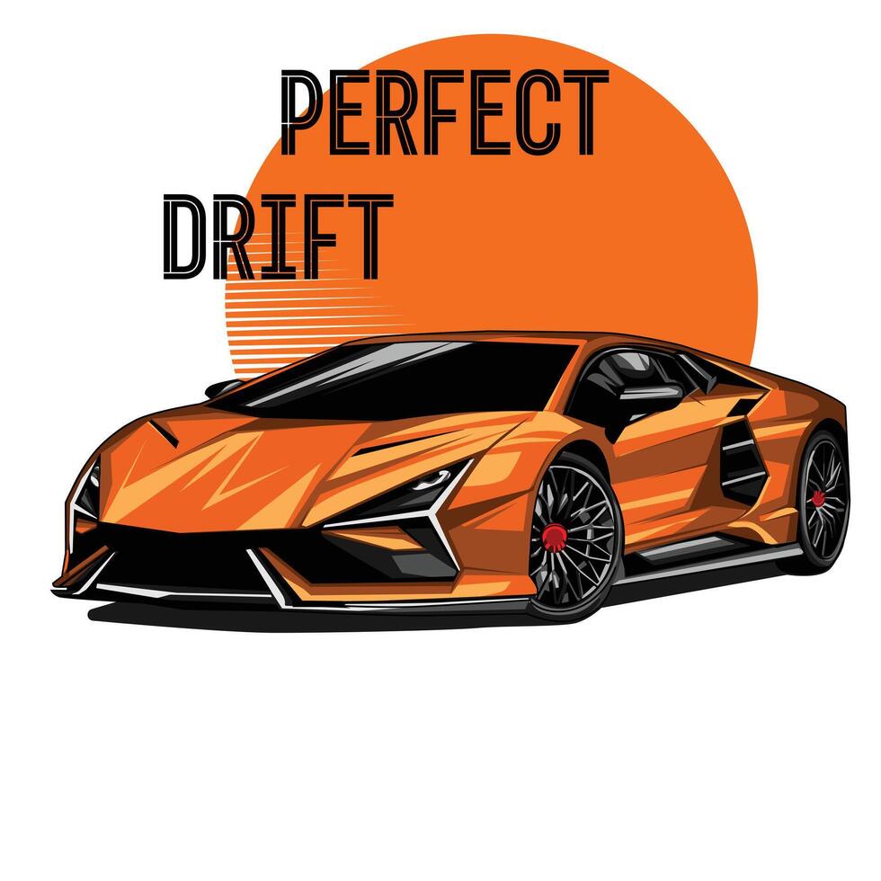 luxury sports car illustration vector design