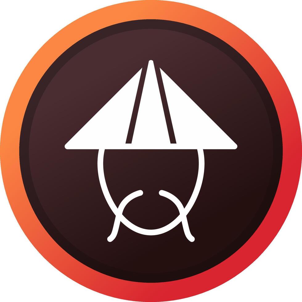 Bamboo Hat Creative Icon Design vector