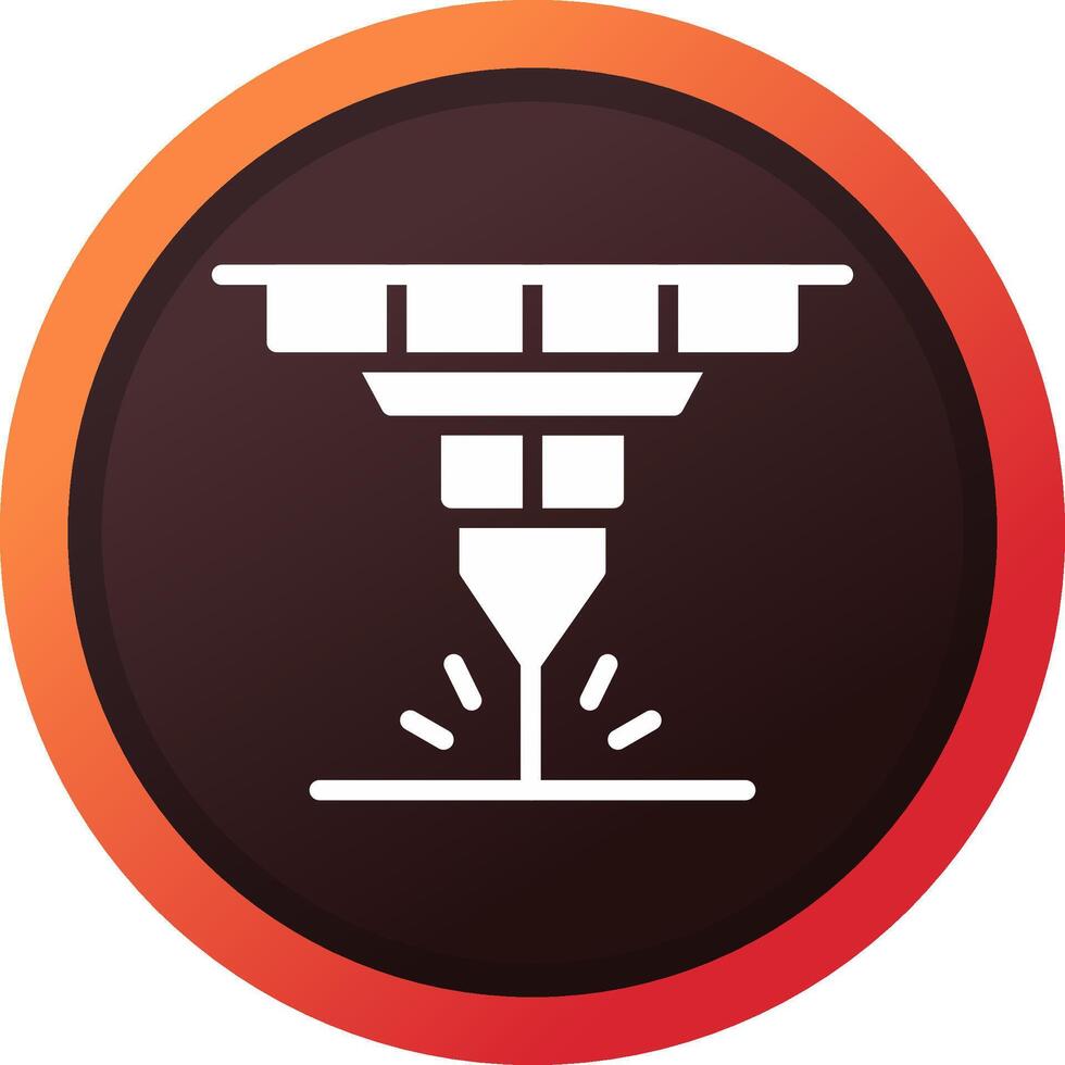 Water Cutting Machine Creative Icon Design vector