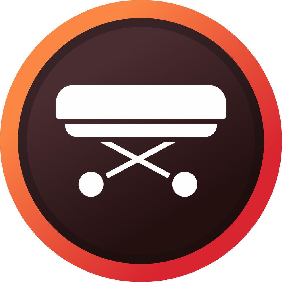 Hospital Bed Creative Icon Design vector