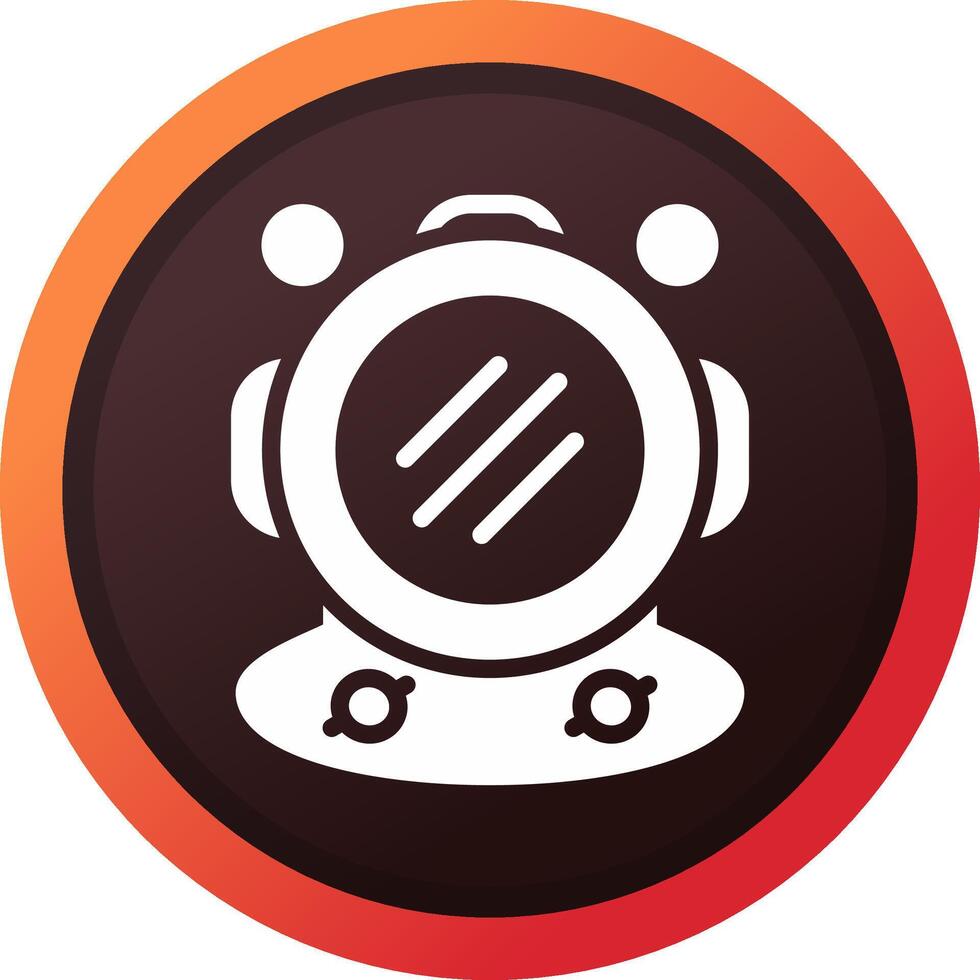 Diving Helmet Creative Icon Design vector